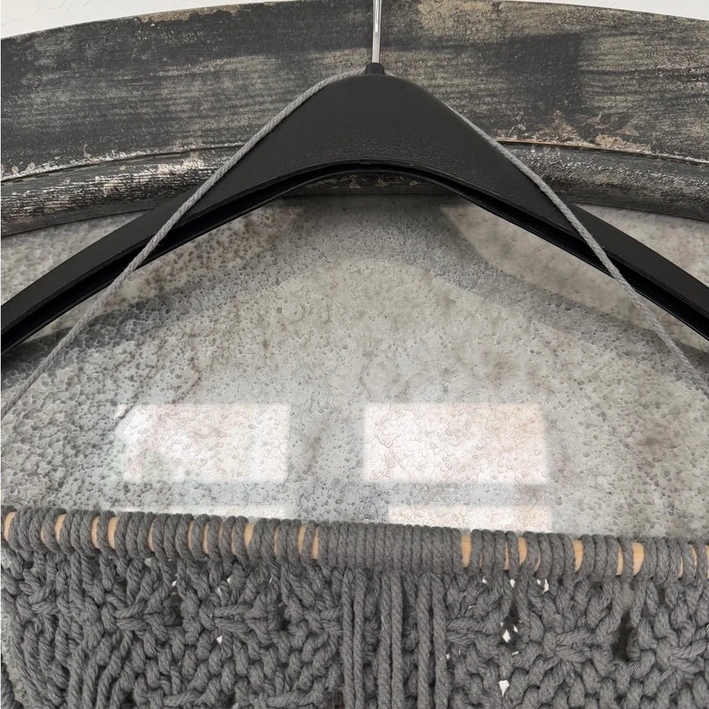 Chic Gray Macrame Wall Hanging